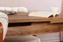 Hanah Home Inci 1141 Mesa de comedor extensible Nogal